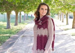 Frosted Berry Chevron Scarf