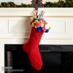 Crochet Pompom Stocking