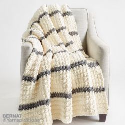Pin Stripe Crochet Blanket