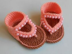 How to Crochet Baby Sandals Design