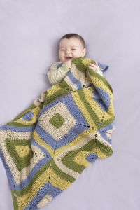 Cheerful Squares Baby Throw