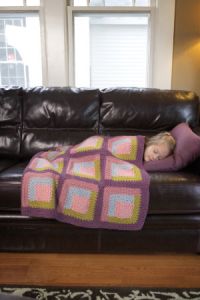 Crochet Baby Log Cabin Blanket