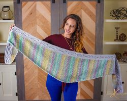 Traveling Vine Cable Crochet Shawl