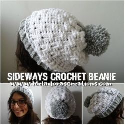Sideways Beanie - Basketweave Stitch
