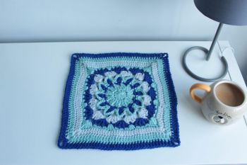 Turquoise Delight Crochet Granny Square