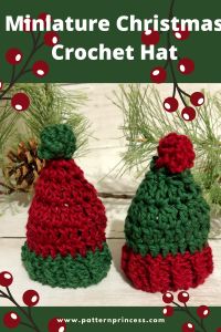 Miniature Christmas Crochet Hat