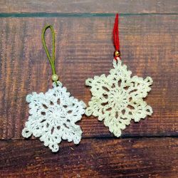 Easy Crochet Snowflake Ornament