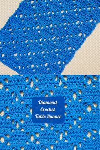 Diamond Crochet Table Runner