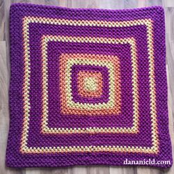 Center Out Bean Stitch Baby Blanket