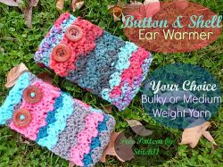 Shell and Button Ear Warmer