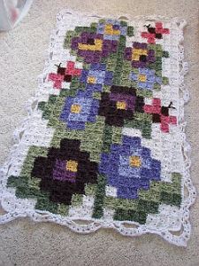Flowers Square to Square Afghan