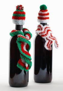 Crochet Wine Bottle Hats & Scarves