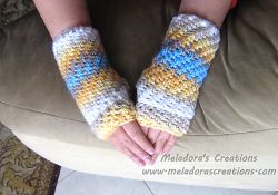Brick Stitch Fingerless Gloves 