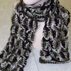 Broomstick Lace Chunky Scarf 