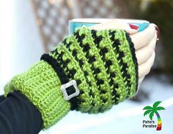 X Stitch Fingerless Gloves