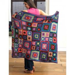 Bright Squares Blanket and Pillow