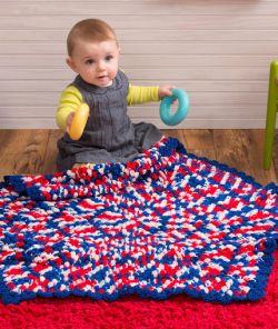 Patriotic Hexagon Baby Blanket