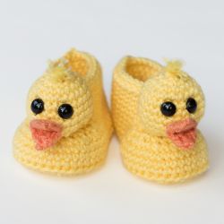 Duckling Baby Booties