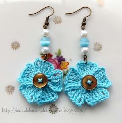 Little Blue Flowers Earrings