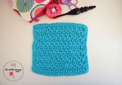 Ribbed Half Double Crochet Dishcloth