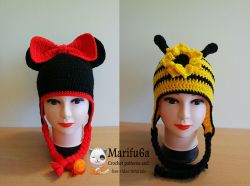Minnie mouse and bee hat