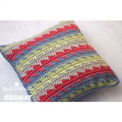 Reversible Spike Stitch Pillow Cover