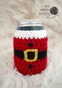 Little Santa Mason Jar Cozy
