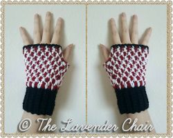 Mrs. Clause's Peppermint Fingerless Gloves