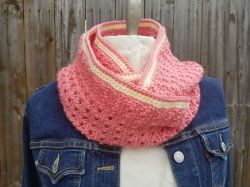 Strawberries and Cream X's & O's Infinity Scarf