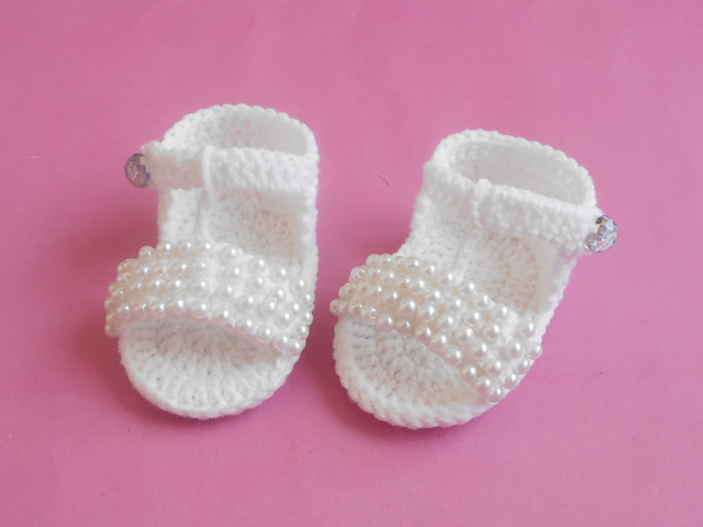 Crochet Patterns Galore - Baby Beaded Flip Flop Sandals