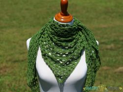 Olive Triangle Shawl