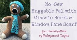 No-Sew Huggable Pal with Beret and Scarf