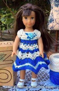 American Girl MINI Doll Chevron Dress