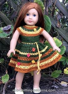 American Girl Doll Autumn Lace Dress