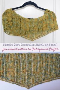 Simple Lace Isosceles Shawl of Scarf