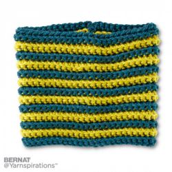 Stripe Across Crochet Cowl