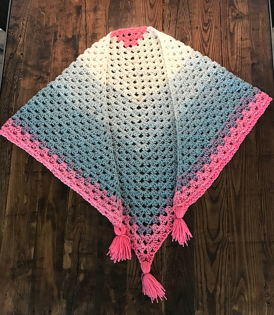 Crochet Patterns Galore - Renee Triangle Scarf