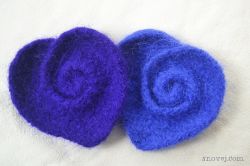 Felted Swirly Heart