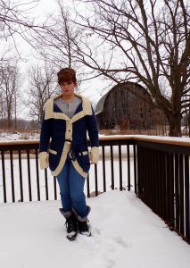 White and Blue Cardigan