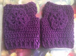 Flower Power Fingerless Mittens