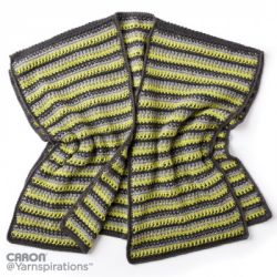 Textured Stripes Crochet Ruana