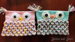 Crocodile Stitch Owl Hat