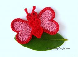 Crochet Butterfly Applique