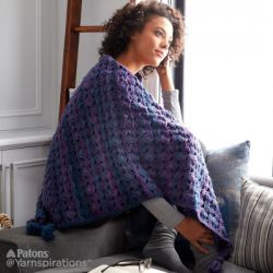 Wrapped in Waves Crochet Blanket Shawl