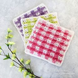 Spring Gingham Dishcloth