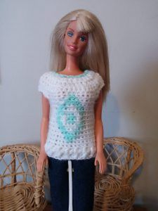 Diamond Motif Sweater for Barbie