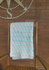 Fuzzy Diagonals Baby Blanket