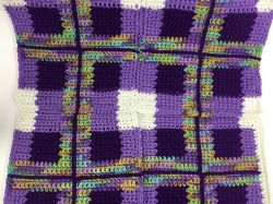 Purple Plaid Throw