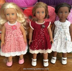 Mini American Girl Doll Post Stitch Dress