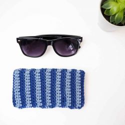 Striped Sunglasses Pouch